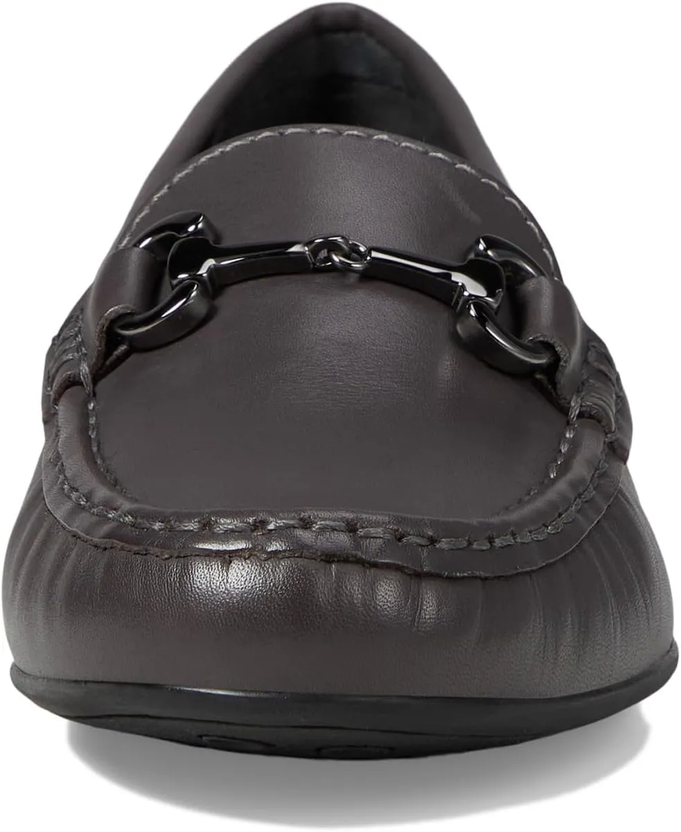 Women's Genuine Leather Slip on Buckle Loafer