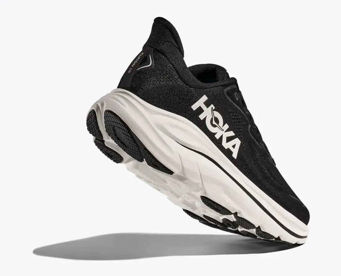 Women's Hoka Clifton 10 Wide 1162050BWHT Color:  Black/White
