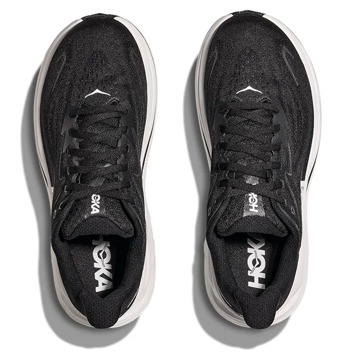 Womens Hoka Clifton 10 Wide in Black/White
