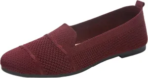 Womens Mesh Loafer Flat Walking Running Comfortable Round Toe Ballet Breathable Dress Washable Work Slip-on Shoes