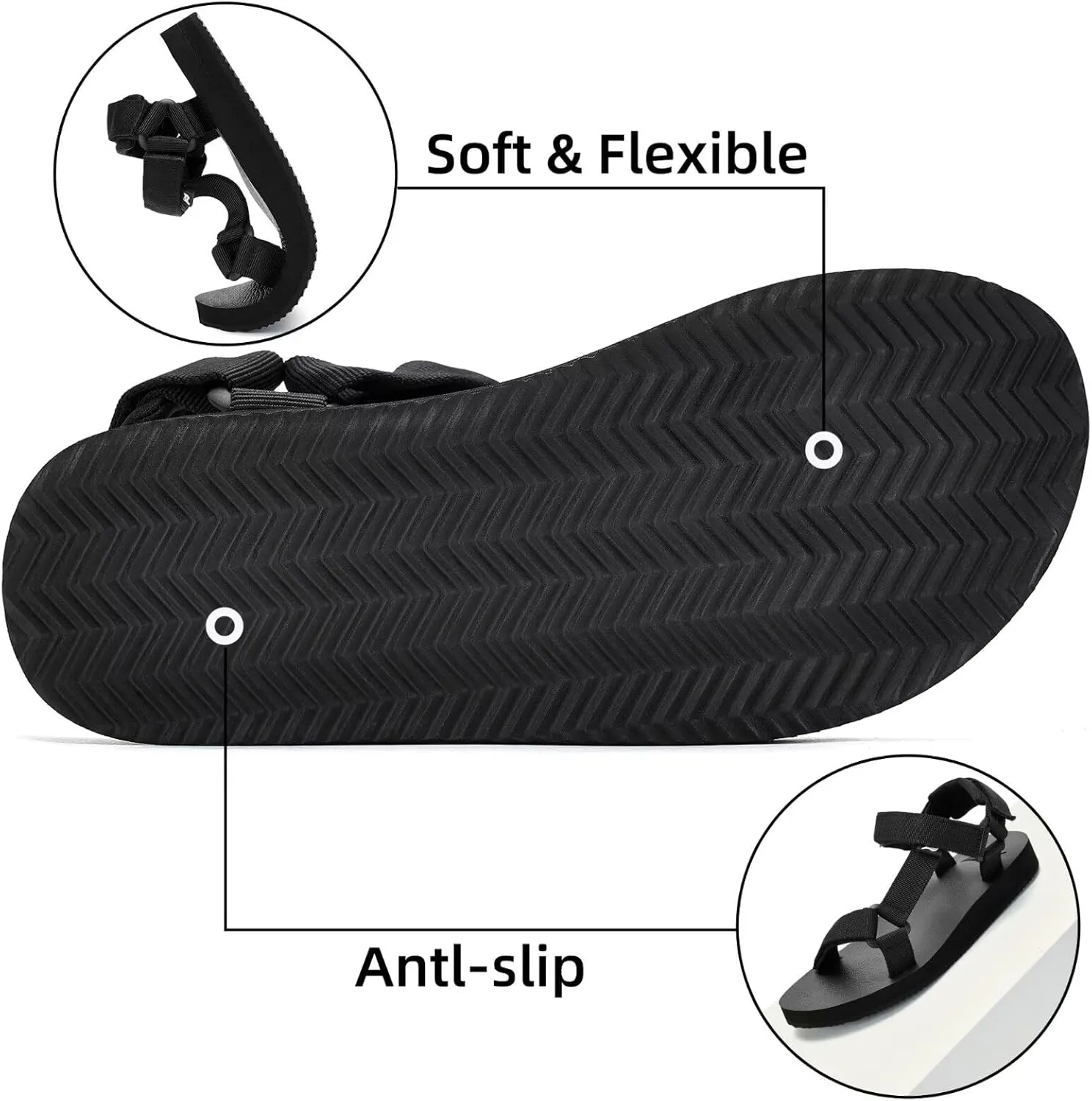Women's Original Sport Sandals Hiking Sandals with Arch Support Yoga Mat Insole Light Weight Outdoor Water Shoes
