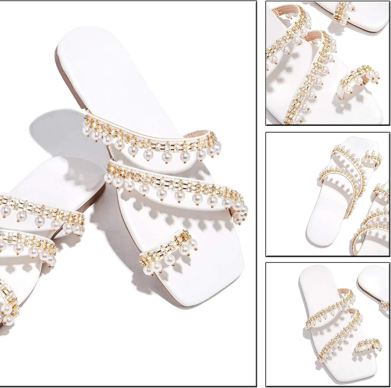 Women's Sandals Casual Sandals Retro Slippers Fashion Crystal Flat Ladies Summer Shoes Women Women's slipper