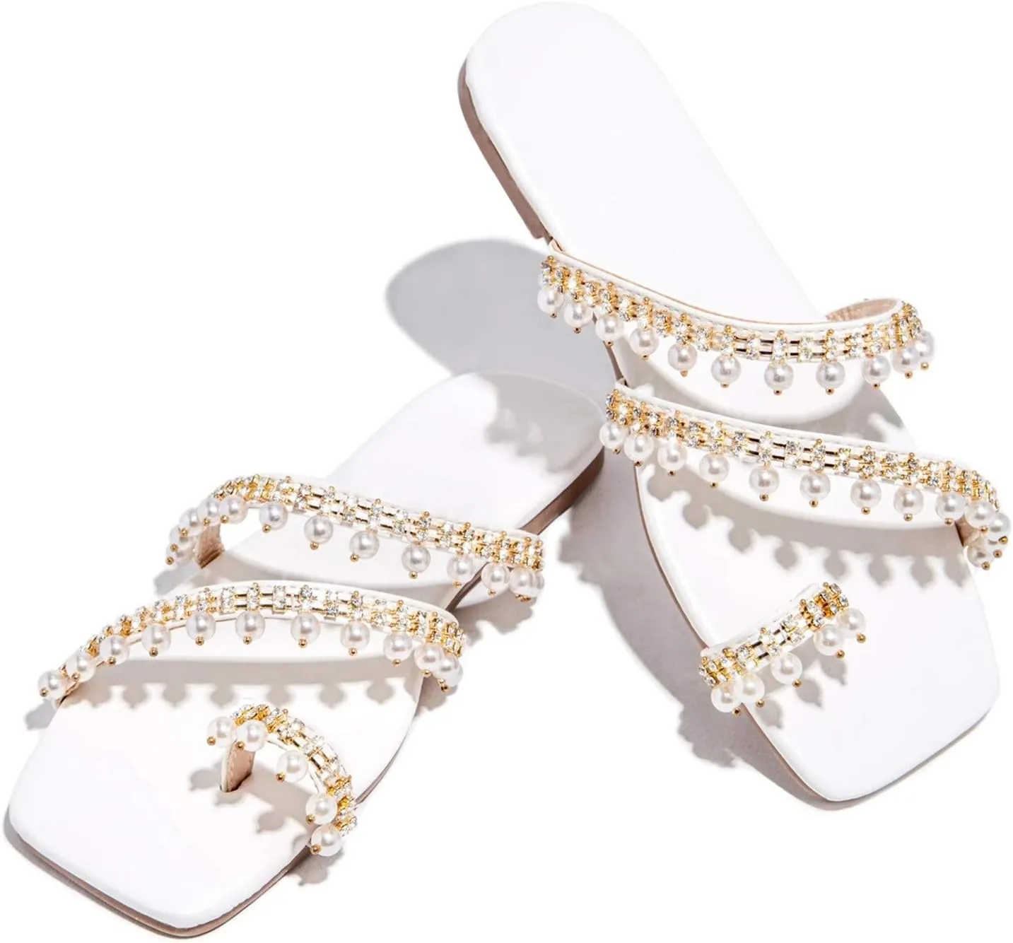 Women's Sandals Casual Sandals Retro Slippers Fashion Crystal Flat Ladies Summer Shoes Women Women's slipper