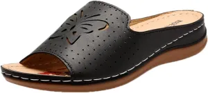 Women's Slide Sandals Ladies Hollow Slippers Summer Sandals Spring And Fashion Roman Flat Women's