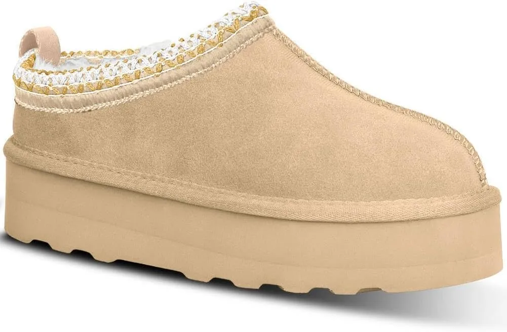 Women's Slippers Platform Mini Boots Short Ankle Boot Fur Fleece Lined Sneakers House slippers Anti-Slip Boot For Outdoor