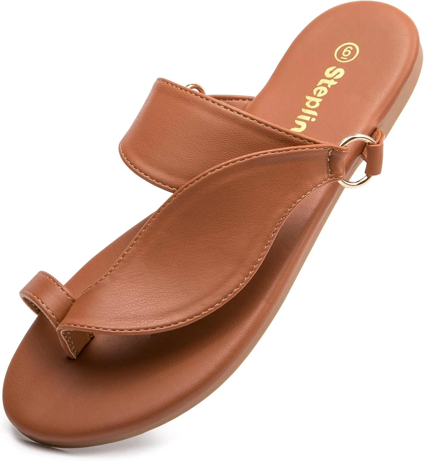 Women's Toe Loop Slide Sandals - Comfortable Slip-On Summer Flats, Lightweight and Stylish for Beach, Travel, and Daily Wear