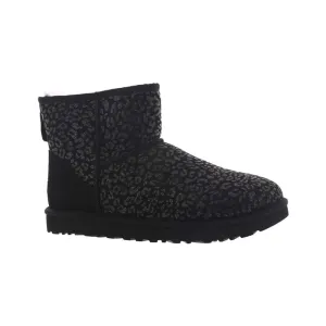 Womens | UGG Classic Mini Snow Leopard Ankle Boot (Black)