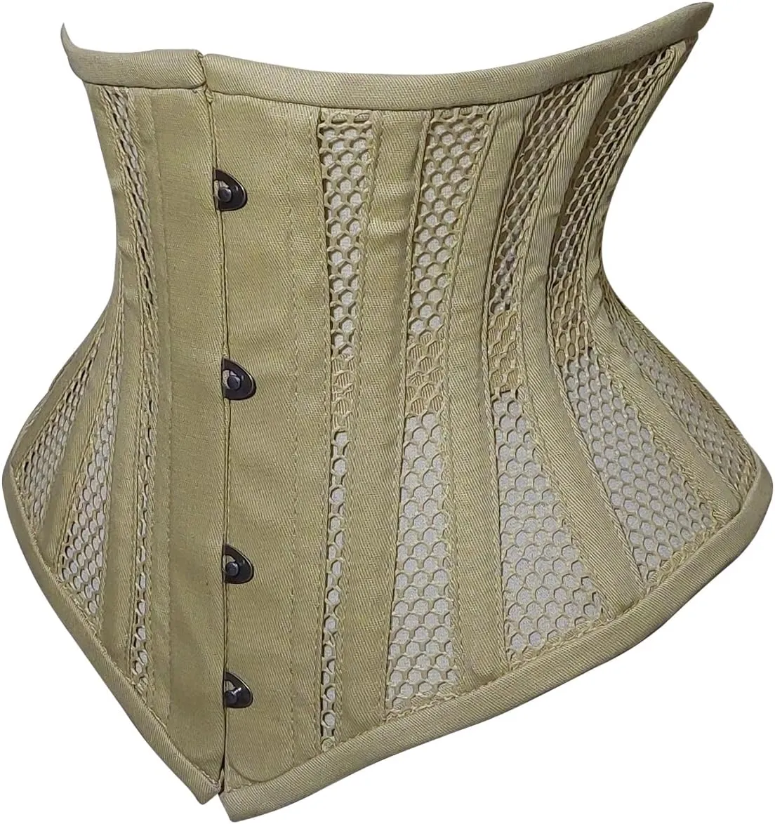 Women's Waist Trainer Corset Mesh Cotton Heavy Duty Steel Boned Body Shaper Corset C18MC