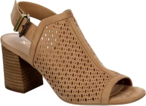 XAPPEAL Zella - Women's Peep Toe Cut Out Block Heeled Sandal Booties