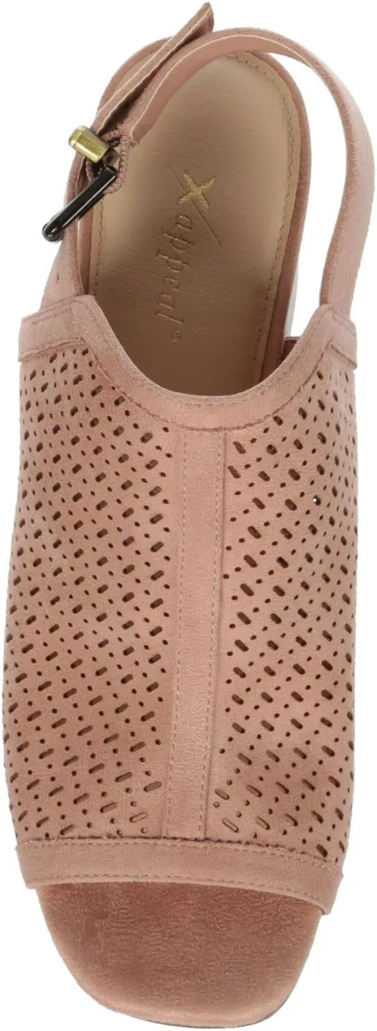 XAPPEAL Zella - Women's Peep Toe Cut Out Block Heeled Sandal Booties