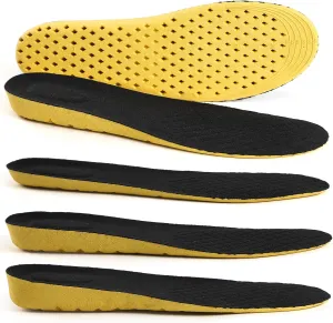 XINIFOOT Soft Breathable Height Increase Sports Shoe Insoles, Elastic Shock Absorbing Mesh Holes Replacement Inserts for Men and Women (2.5 cm Height, 1 Pair)