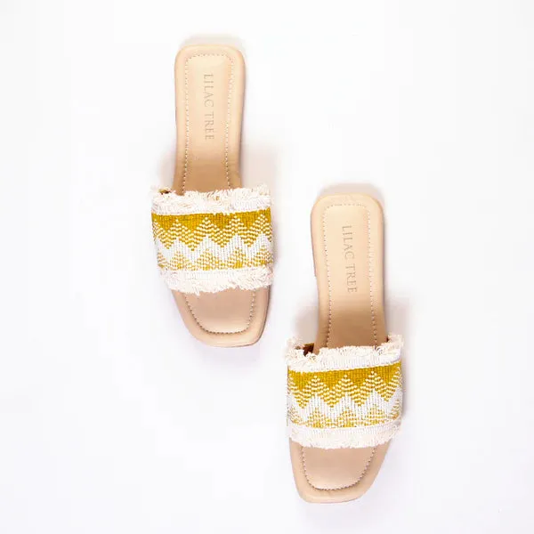 Yellow Ombre Comfort Slides