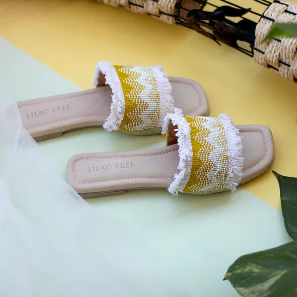 Yellow Ombre Comfort Slides