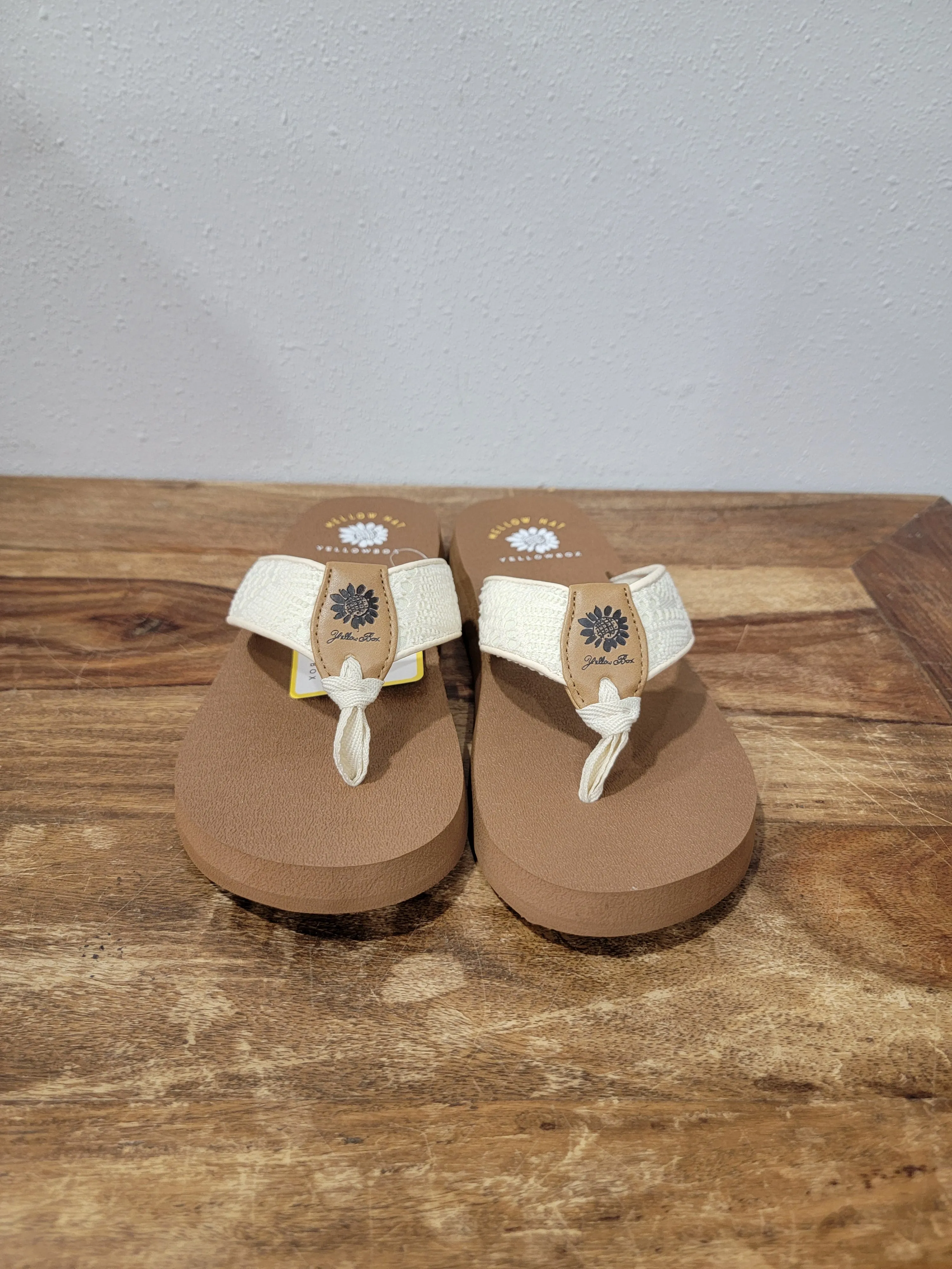 YellowBox Textured Strap Sandal - Nelin Cream