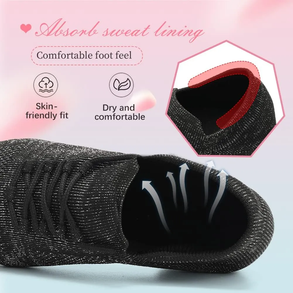 YKXLM Women Standard Practice Social Dance Sneaker Beginner Dance Practice Shoes for Women Low Heel Ballroom