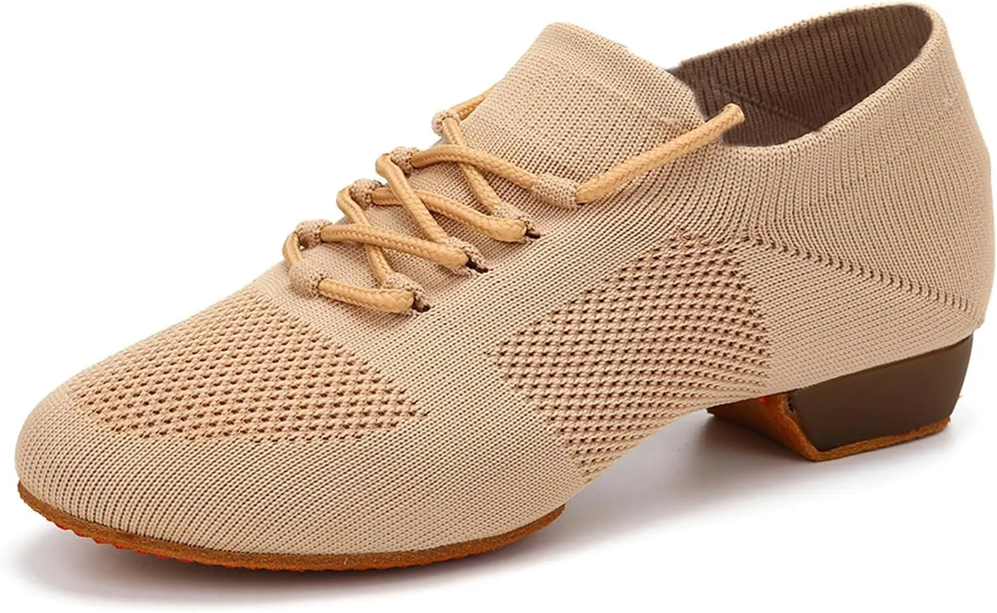 YKXLM Women Standard Practice Social Dance Sneaker Beginner Dance Practice Shoes for Women Low Heel Ballroom