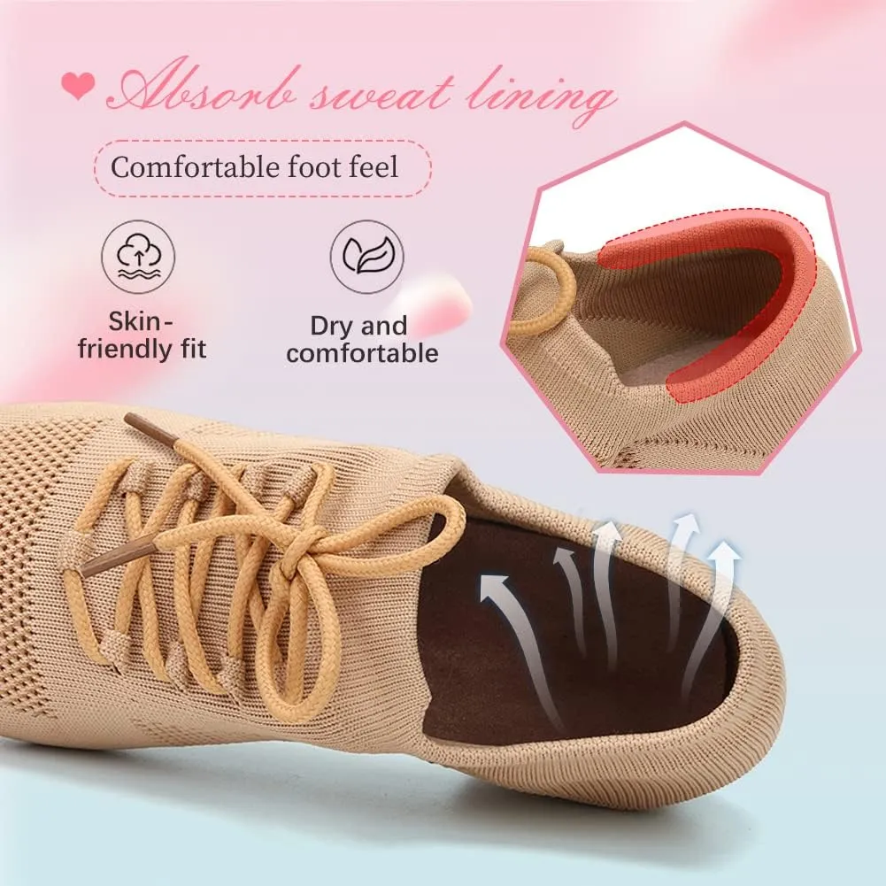 YKXLM Women Standard Practice Social Dance Sneaker Beginner Dance Practice Shoes for Women Low Heel Ballroom