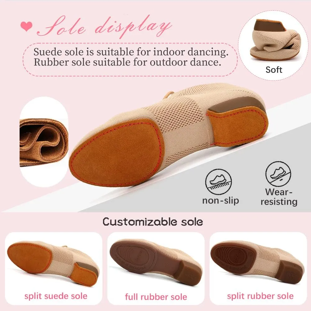 YKXLM Women Standard Practice Social Dance Sneaker Beginner Dance Practice Shoes for Women Low Heel Ballroom