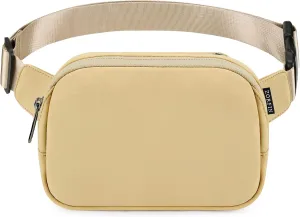 ZORFIN Belt Bag for Women Men Fashionable Crossbody Fanny Packs for Women with Adjustable Strap for Hiking Running Travel (Khaki)